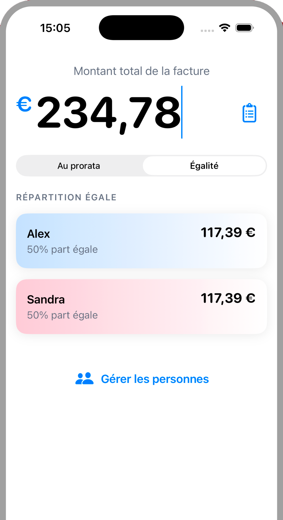 Prorata App preview 2