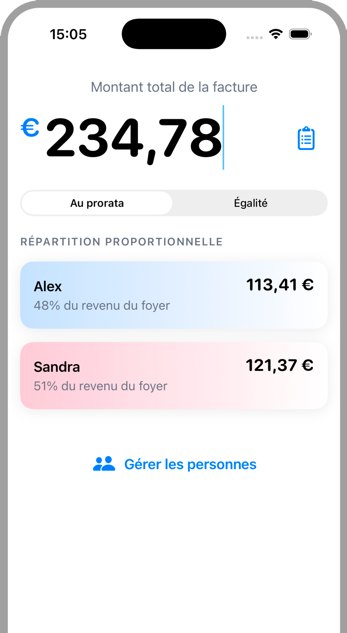 Prorata App preview 3